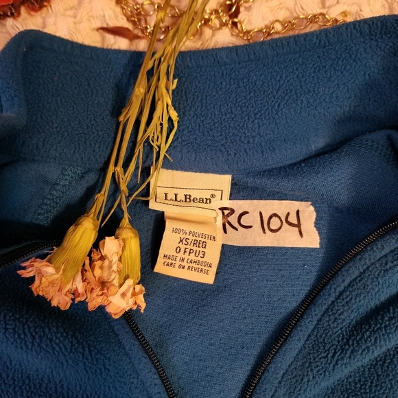 🌻🌺🌻L.L. BEAN FLEECE 1/4 PULLOVER JACKET!! - Picture 5 of 6